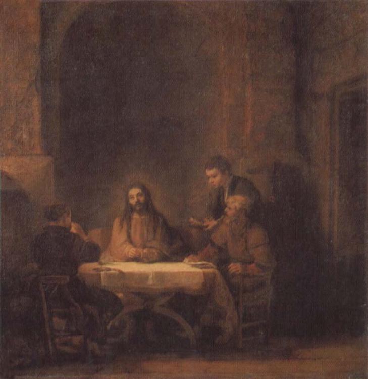 REMBRANDT Harmenszoon van Rijn Christ at Emmaus France oil painting art